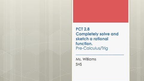 Graphing Rational Functions with a Slant Asymptote