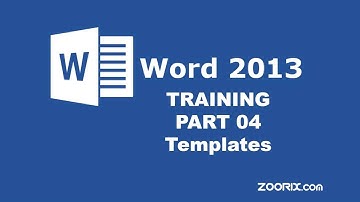 Microsoft Word 2013 Tutorial (Part 04) - Templates - Full HD - 001EDU-000001-004