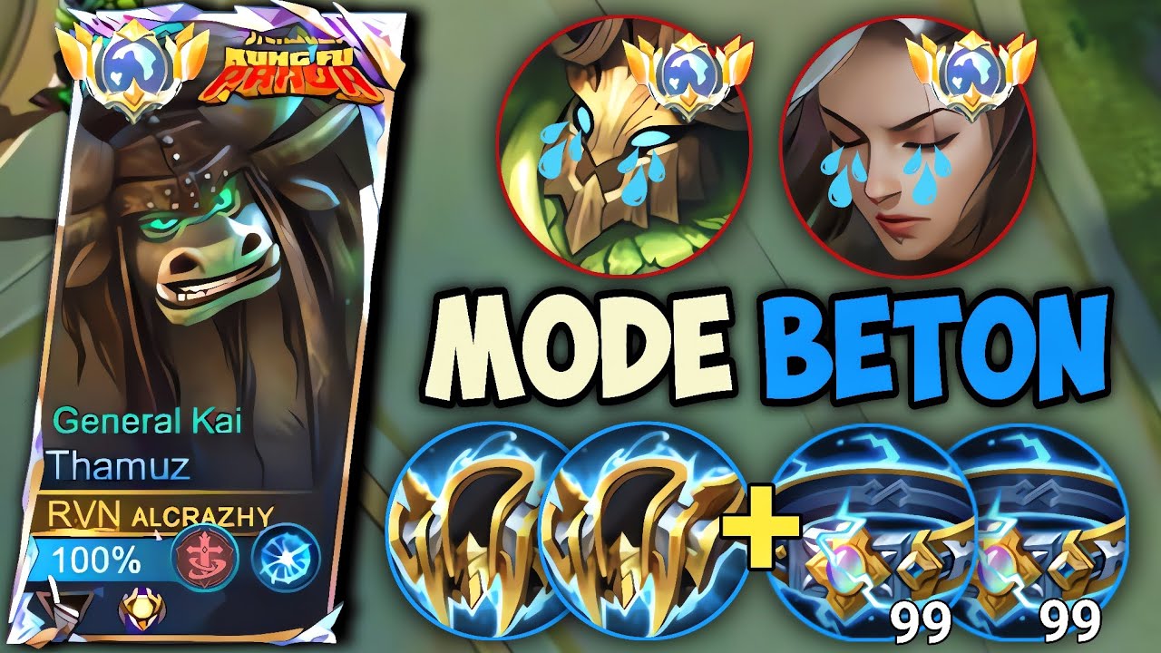 NYOBAIN THAMUZ THUNDER BELT MODE BETON DI TIER IMO‼️GAMEPLAY TOP GLOBAL THAMUZ - MLBB
