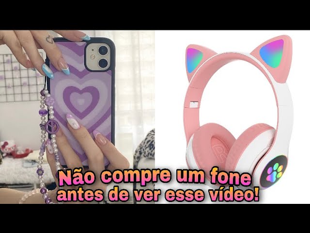 Fone De Ouvido Bluetooth Orelha Gatinho Infantil Led Sem Fio - Cem  Tecnologias