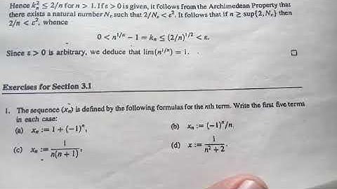 lecture 7 real analysis exe 3.1 Q.1 2 3 4 5 6 easily chapter sequences