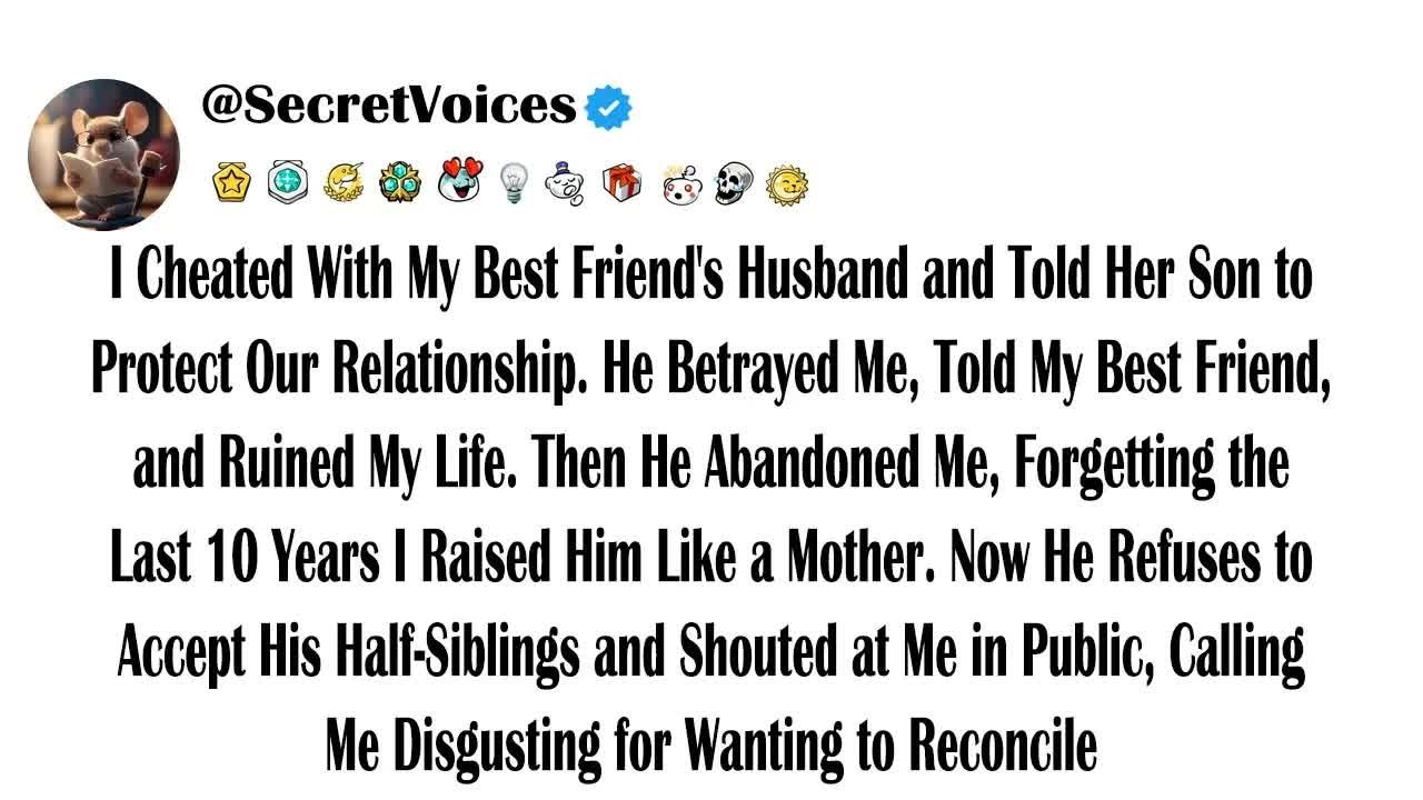 I Cheated With My Best Friend's Husband and Told Her Son to Protect Our Relationship  He Betraye