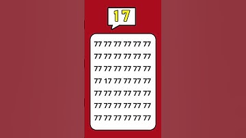 Can You Find the ‘17’? #shorts #shortvideo #puzzle