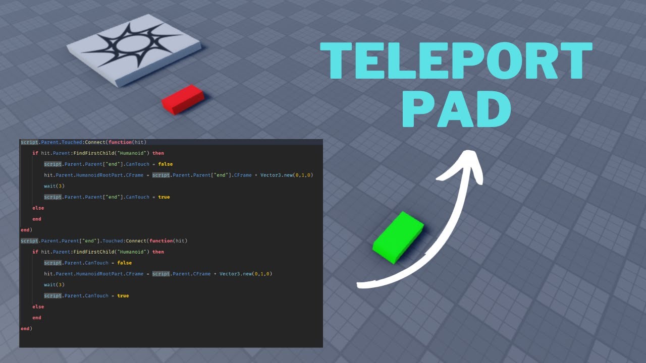 How to make a Teleport Pad in 1 minute in Roblox Studio - YouTube
