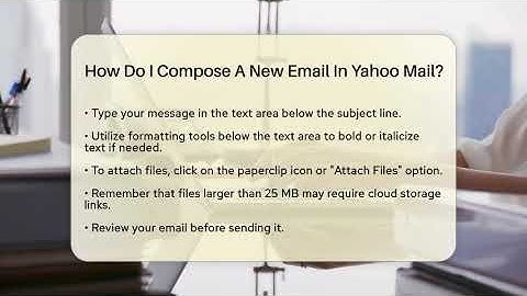 How Do I Compose A New Email In Yahoo Mail? - TheEmailToolbox.com