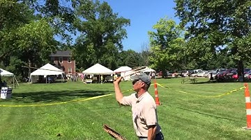 Atlatl throw in slow mo