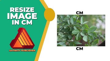 How to resize image in affinity publisher in cm