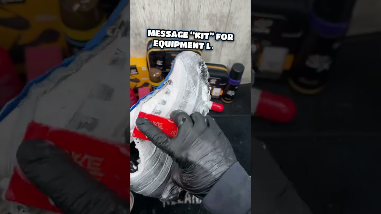 Cleaning Nike Air Max 95 With Crep Protect Eraser Blocks
