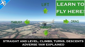 Your First Flight Lesson:  Straight and Level, Climbs, Descents, Turns, and Adverse Yaw