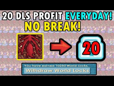 HOW TO GET 20 DLS EVERYDAY WITHOUT FARMING! LATTICE FENCE ROOT FARMING PROFIT| Growtopia