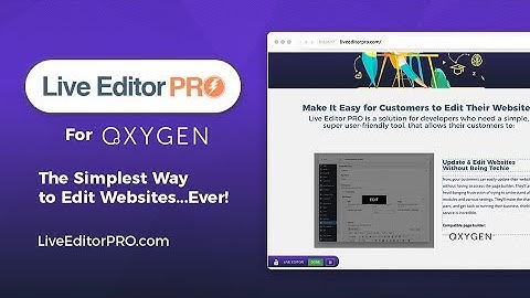 WaaS.PRO WordPress Plugins: Live Editor PRO for Oxygen
