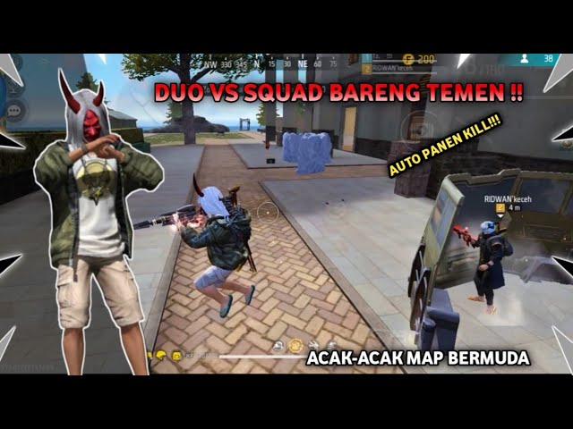 DUO SQUAD BARENG TEMEN !! ACAK-ACAK MAP BERMUDA AUTO PANEN KILL!! class=