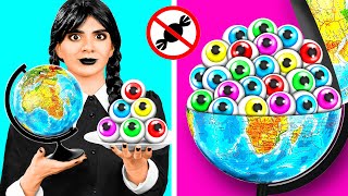 Wednesday Addams | How To Sneak Candy In Class by BaRaDa Challenge