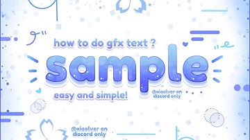 How To Gfx #3 : How to make Gfx Text !