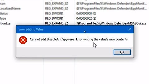 Error writing value