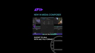 Export M4A AAC files natively from Media Composer for high-quality audio-only output