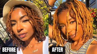 Ginger to Blonde LOCS in 10 minutes! | iamLindaElaine Loc Journey
