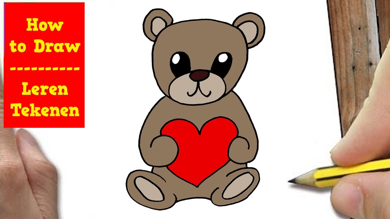 Ongekend Hoe Teken Je Een Valentijnsbeer? - YouTube ZN-34