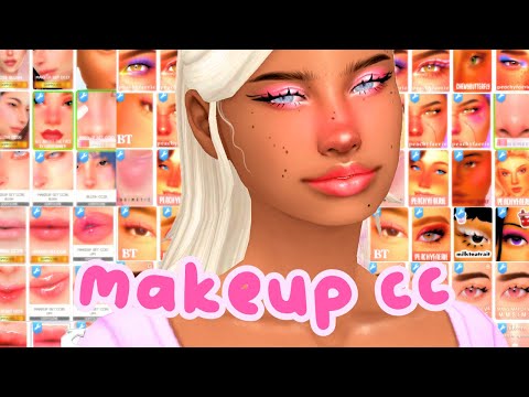 MASSIVE Makeup CC Haul with 150+ LINKS 💖 💋 | Sims 4 Custom Content