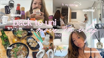 uni move in vlog 🛏️📦 unpacking & buying home essentials