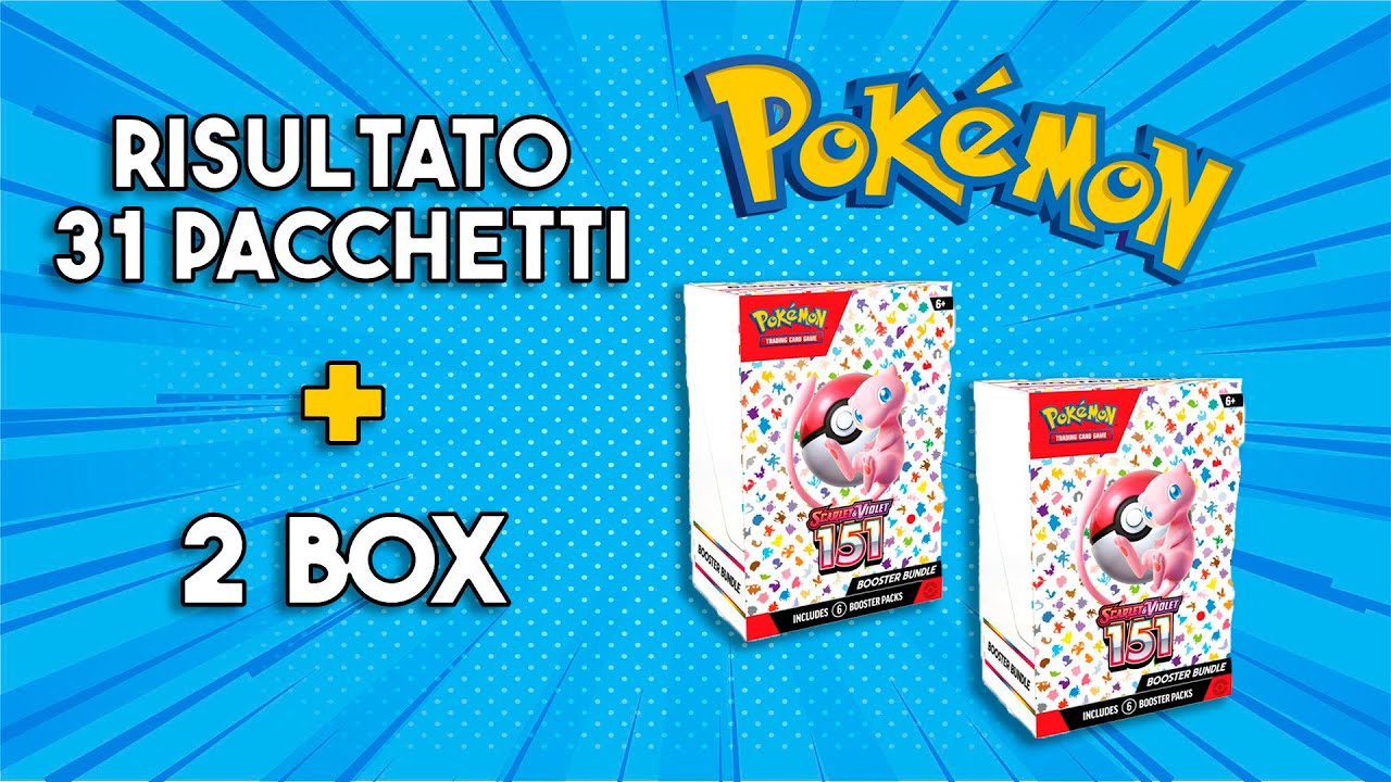Risultato pacchetti e 2 BOX POKEMON 151 con CARTA ERRATA!! - YouTube