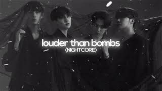 louder than bombs - bts (sped up/nightcore)