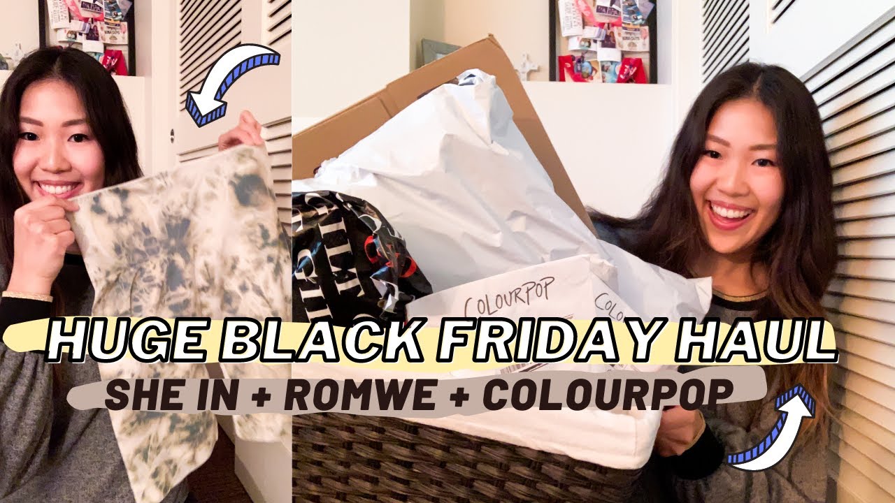 HUGE Black Friday Haul 2020! Try-On Haul ✰ SHEIN, ROMWE, ColourPop, and More! ✰ Cute + Cozy Looks ✰