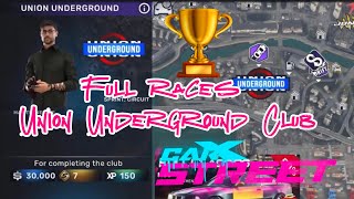 Full races Union Underground club - BOSS defeated | CarX Street Gameplay (iOS, Android)