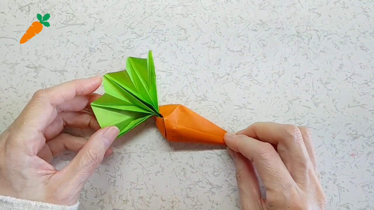 折り紙１枚で作る にんじん Youtube