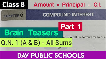 DAV class 8 maths chapter 6 - Brain Teasers Q.N. 1(A & B) - All Sums