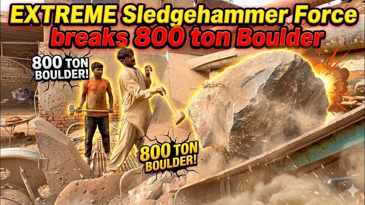 EXTREME Rock Crusher Machine for Construction — Heavy Equipment Crushing Process