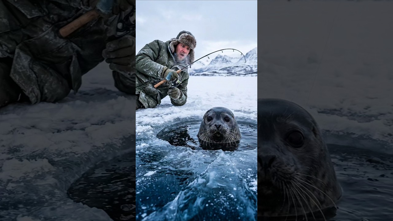 Thought I Caught a Trout… I Got a SEAL! 🧊🥶