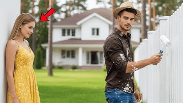 Samotny ojciec malował płot sąsiadki… nie wiedząc, że ona posiada połowę dzielnicy