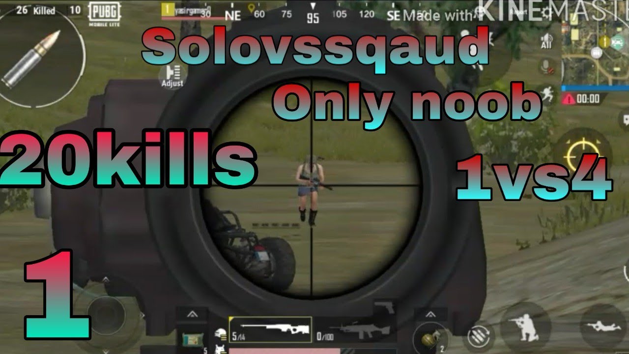 Pubg mobile lite 20 kills solo Vs squad noob gameplay video - YouTube