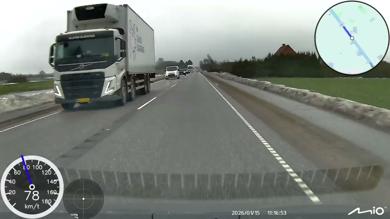 2026-01-15 | Drive from Slagelse to Præstø - Danish Dashcam