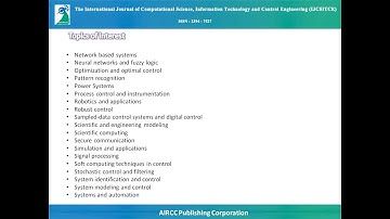 The International Journal of Computational Science, Information Technology and Control Engineering