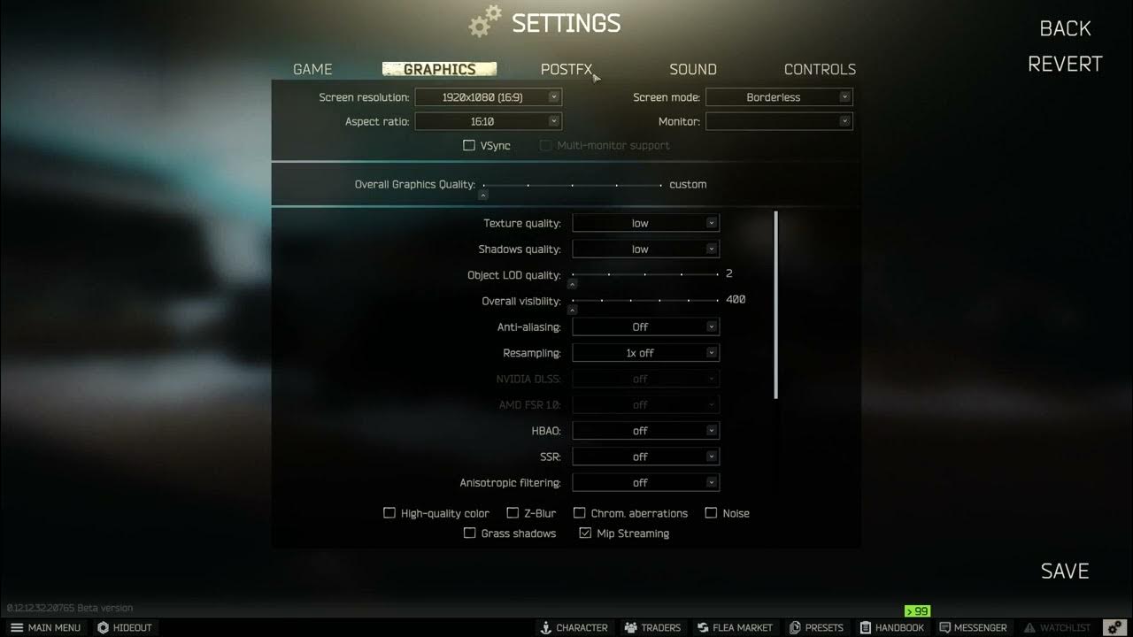 My Tarkov and Nvidia settings.(Avg 70 fps on low specs!) YouTube