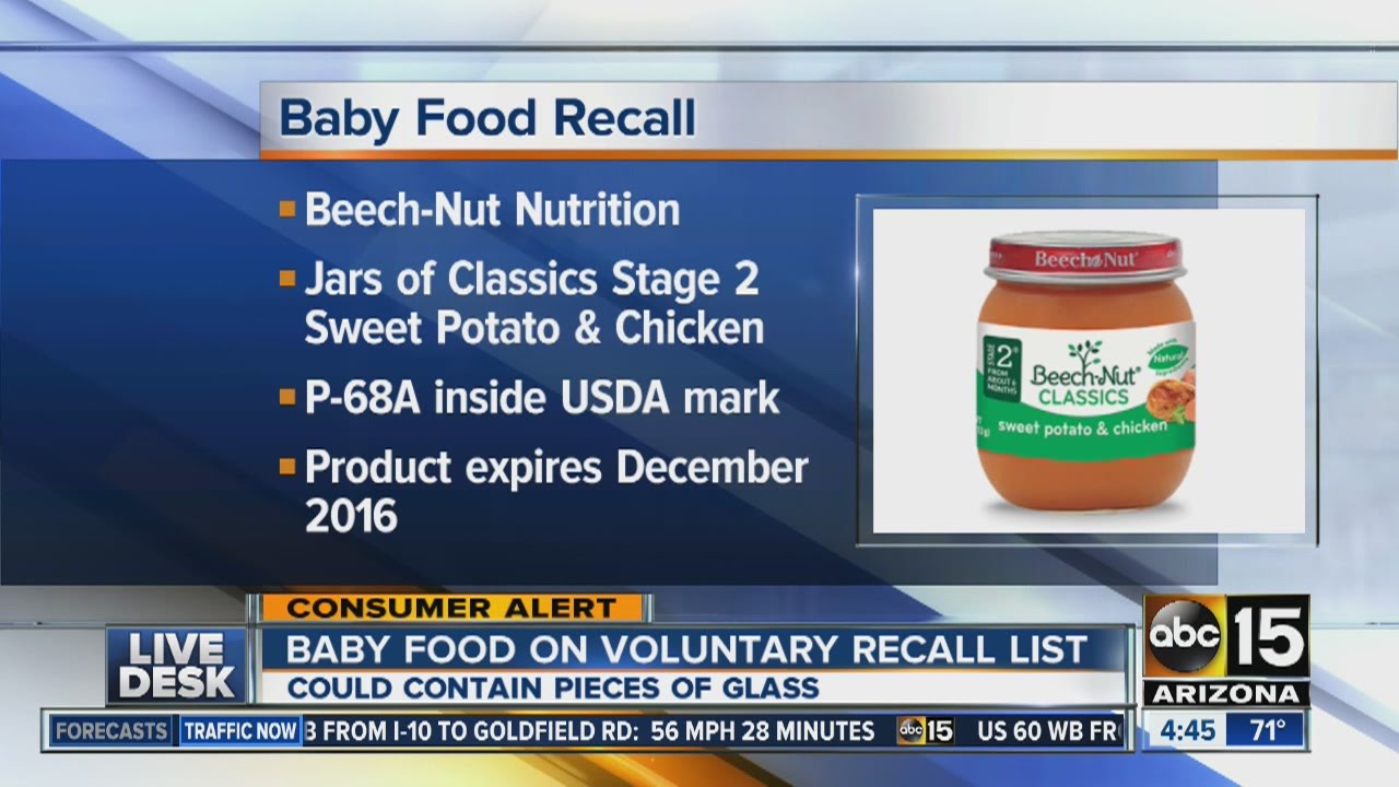 Baby food on recall list YouTube