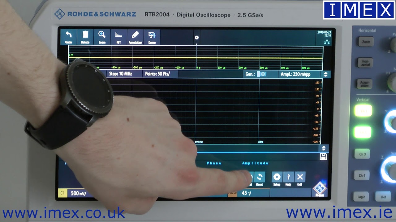 Bode Plot on Rohde & Schwarz RTB2000 - YouTube