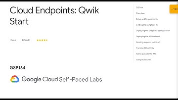 Cloud Endpoints: Qwik Start Qwiklabs