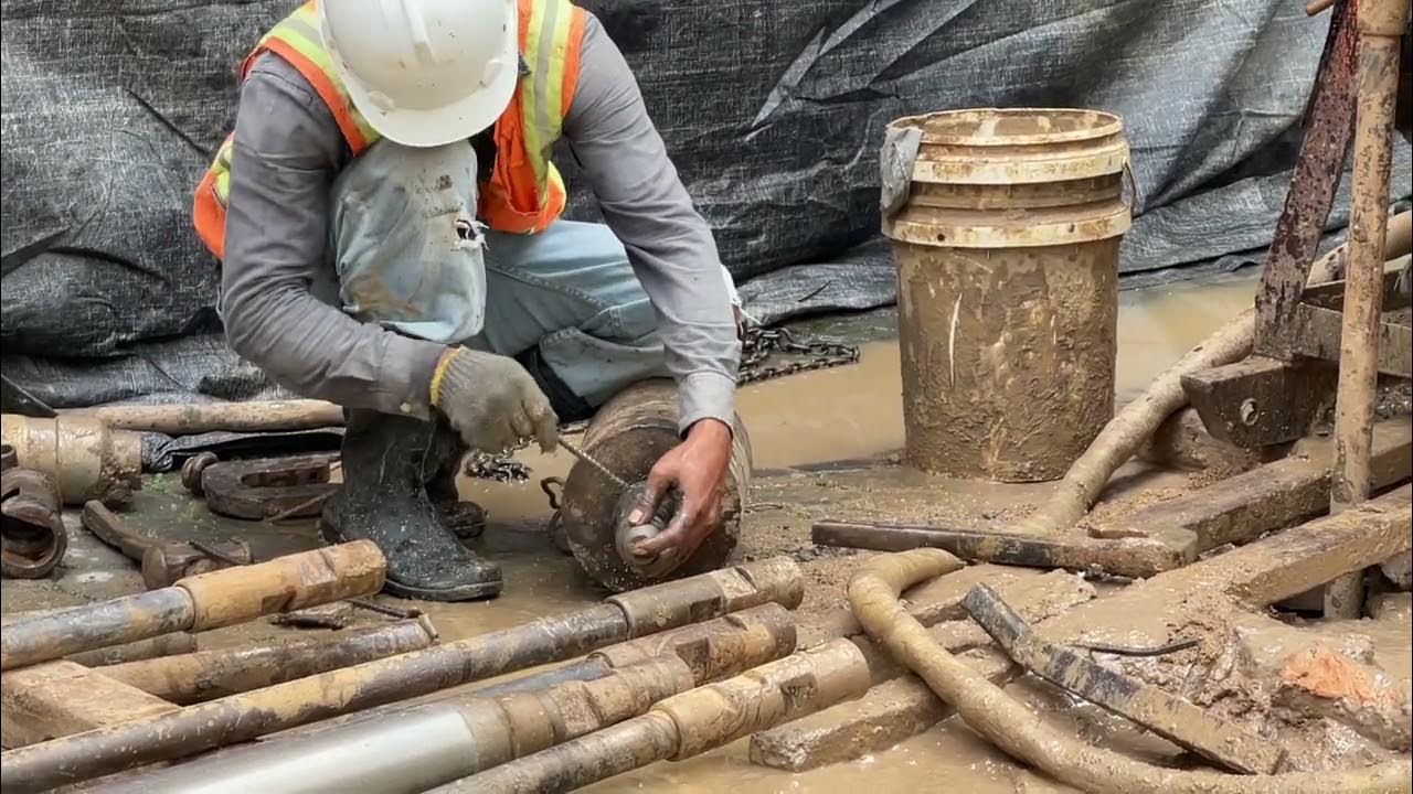 Fixed hammer SPT test weight 63.5kg soilmechanics soilinvestigation