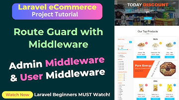 Laravel Middleware Tutorial | How to Restrict Routes with Admin & User Middleware | SoftAll