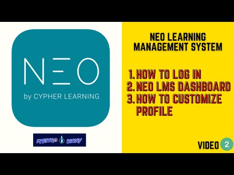 NEO LMS TUTORIAL: LOG-IN, DASHBOARD, PROFILE II PART 1 II BEAM