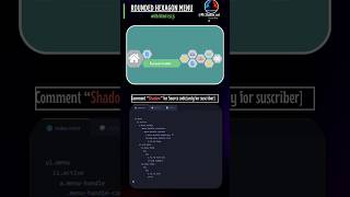 Rounded hexagon menu using html css JavaScript #coding #html #css #htmlcss @Mr.ShadowTech_1