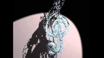 Fluidsimulation Notenschlüssel mit Morphing Targets RealFlow