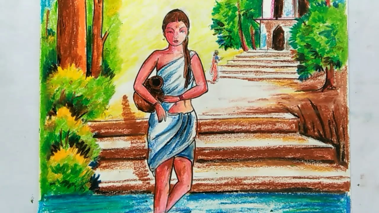 how to draw a girl with pot YouTube