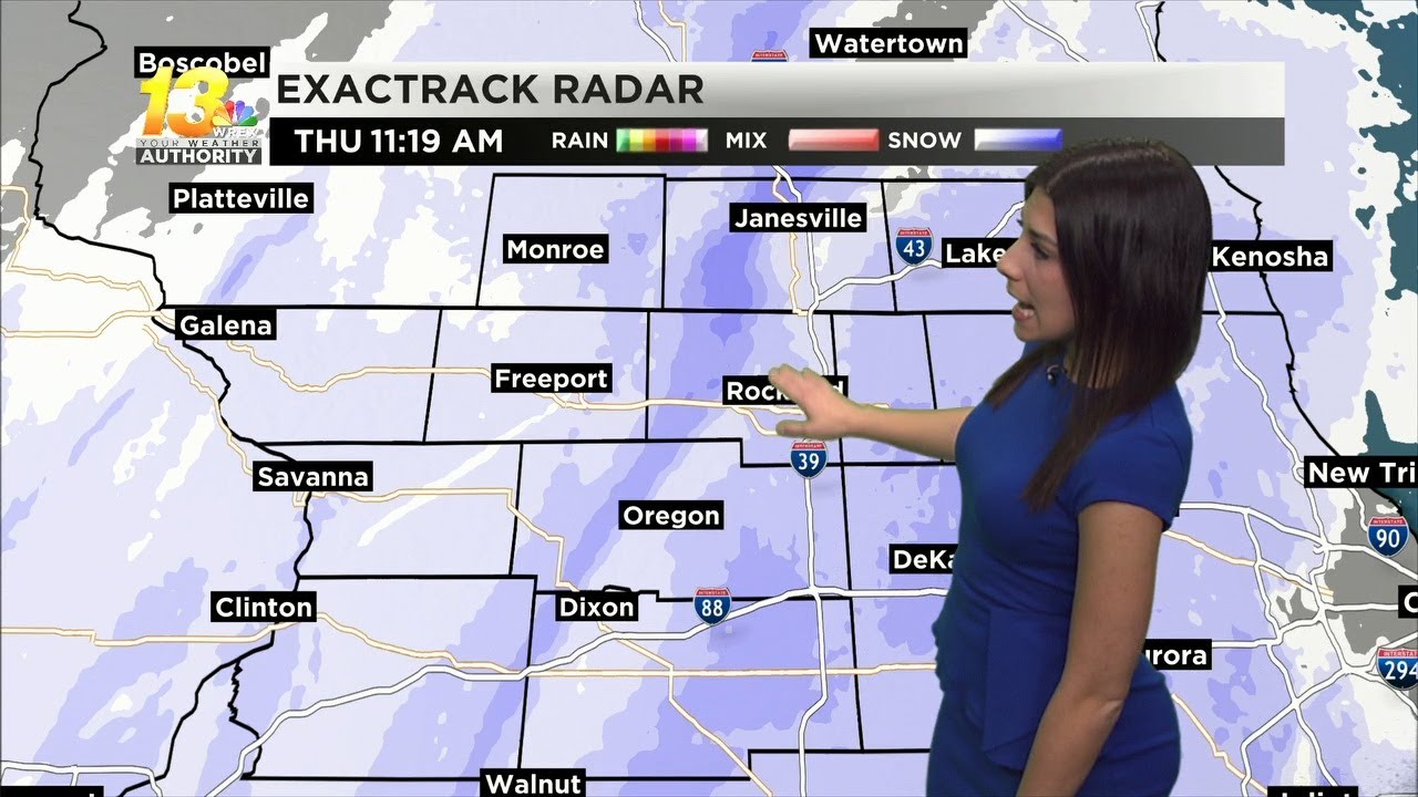 Snow showers move through as temperatures plummet - YouTube