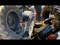 Repairing Huge Tractor Tire Sidewall || How Gaint Tractor Tire Are Repair  || How to Repair Big Tire