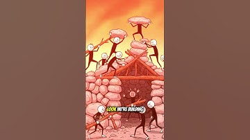 Earth Almost Ended! How Early Humans Survived the Meteor! #stickman #fyp #youtubeshorts #shorts