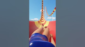 Gigantic Loop Water Slide POV - Planet Coaster 2 #waterslide #waterpark #planetcoaster2